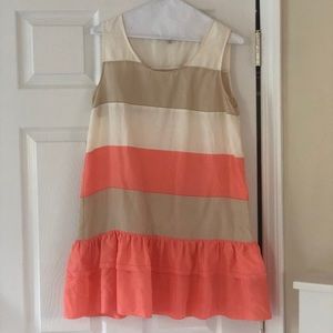 See by Chloe silk mini shift dress 42/6 peach